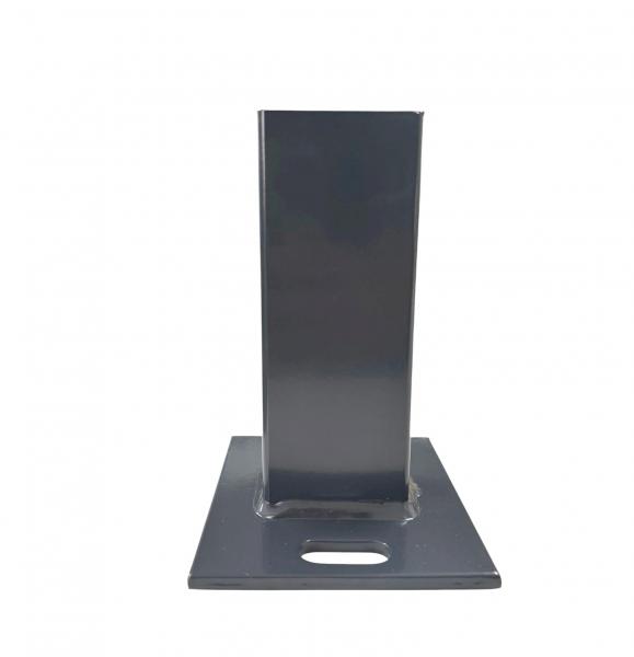 Fussplatte/ Montagefuss für Doppelstabpfosten 60 x 40 mm - anthrazit (RAL7016)