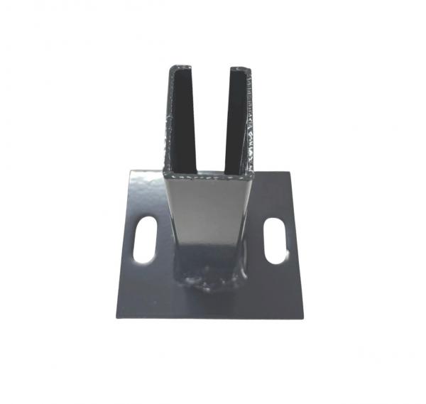 Fussplatte/ Montagefuss für Doppelstabpfosten 60 x 40 mm - anthrazit (RAL7016)