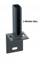 L-Winkel Fussplatte (KL)/ Montagefuss für Pfosten 60 x 40 mm - anthrazit (RAL7016)